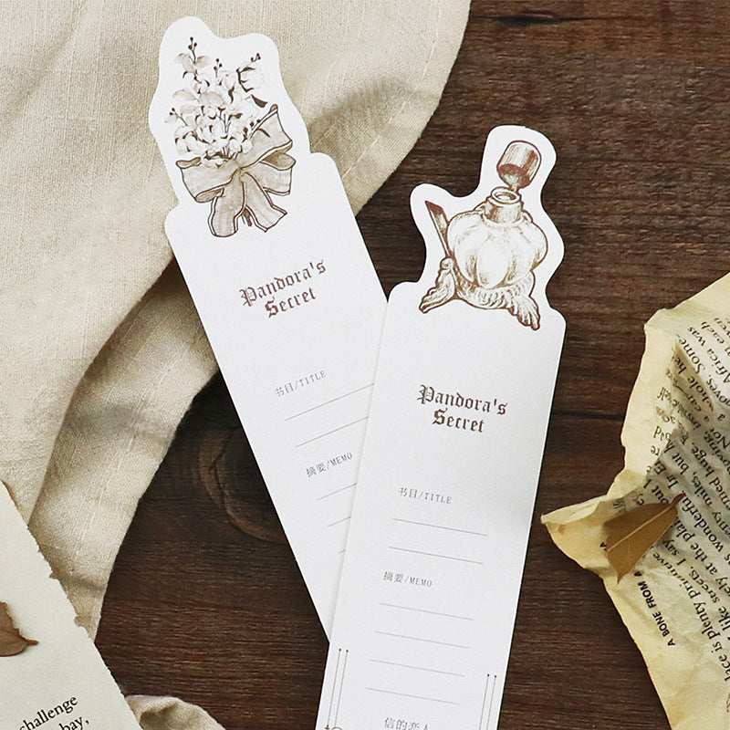 Paper Bookmark Set - Creative Illustrated Page Markers (30-Piece Box)