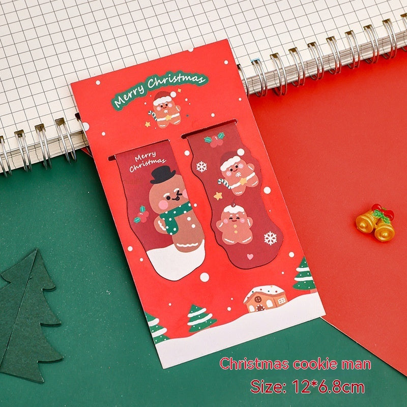 Christmas Magnetic Bookmark - Festive Character Page Marker for Students