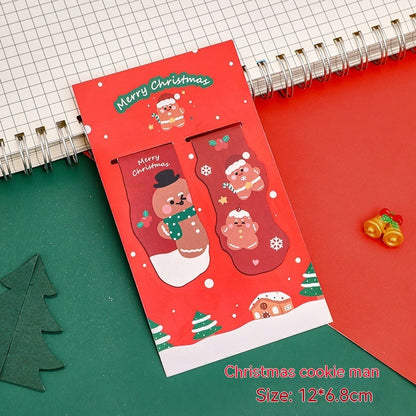 Christmas Magnetic Bookmark - Festive Character Page Marker for Students