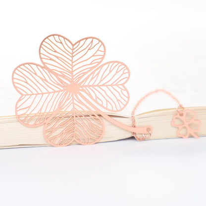 Leaf Bookmark - Hollow Brass Page Marker with Nature Design